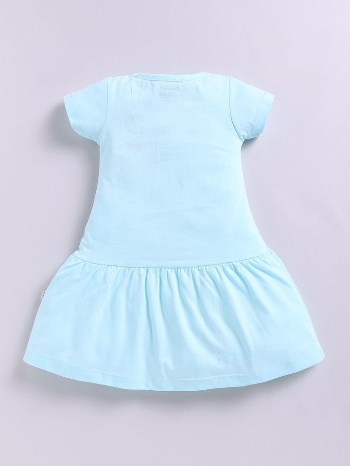 Happy Faces Girls Dora Printed Pure Cotton Fit & Flare Dress