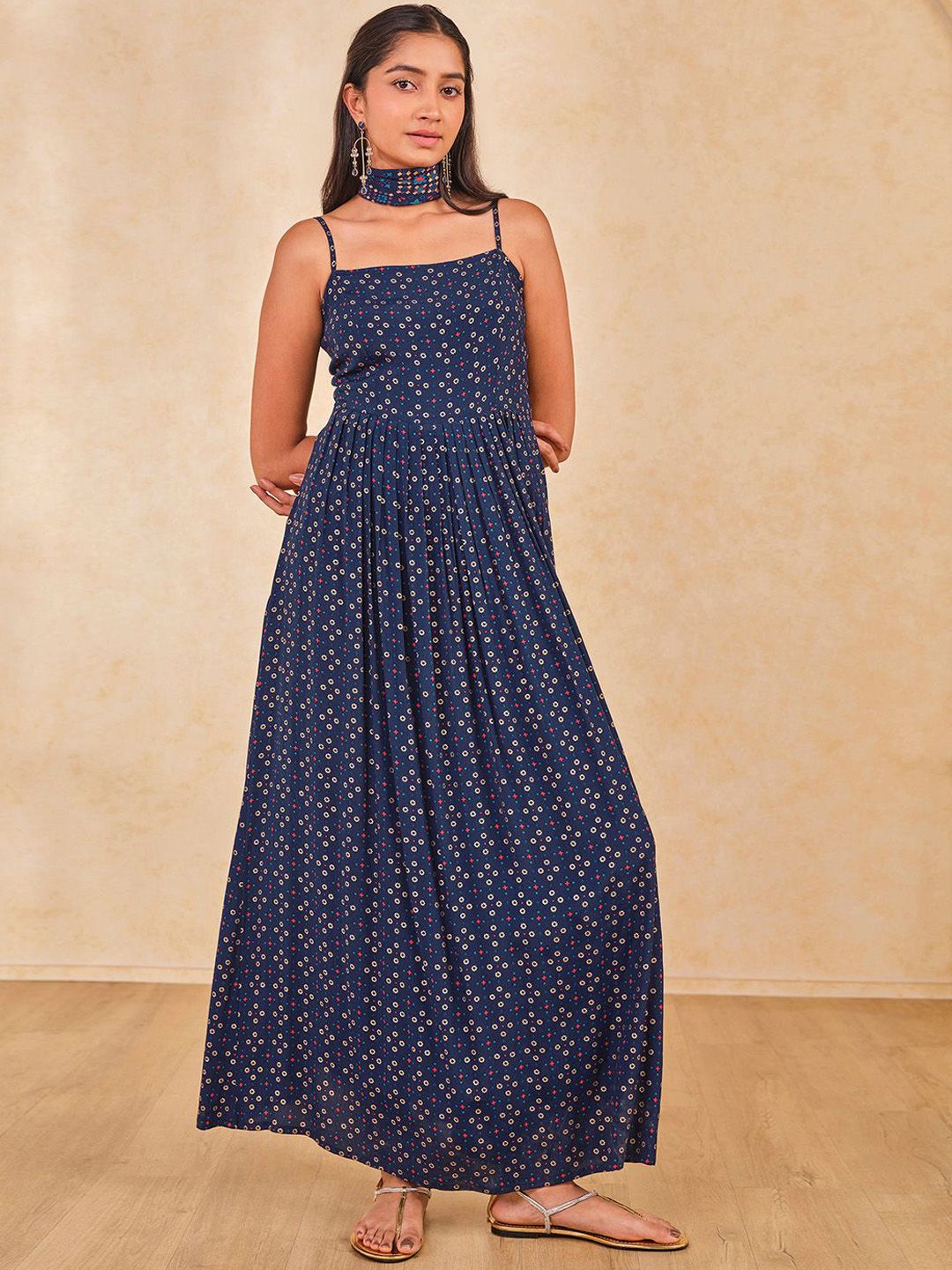 Global Desi Printed Maxi Ethnic Dresses