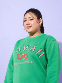 SASSAFRAS Curve Women Printed Sweatshirt
