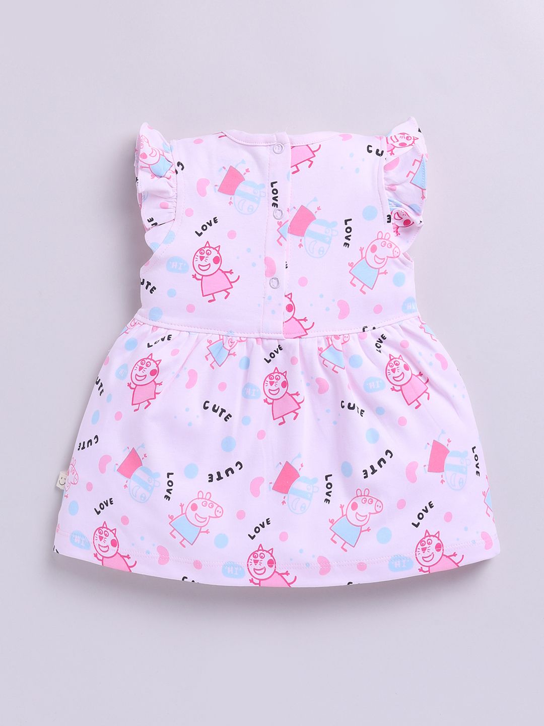 Happy Faces Infant Girls Printed Pure Cotton A-Line Dress