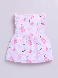 Happy Faces Infant Girls Printed Pure Cotton A-Line Dress