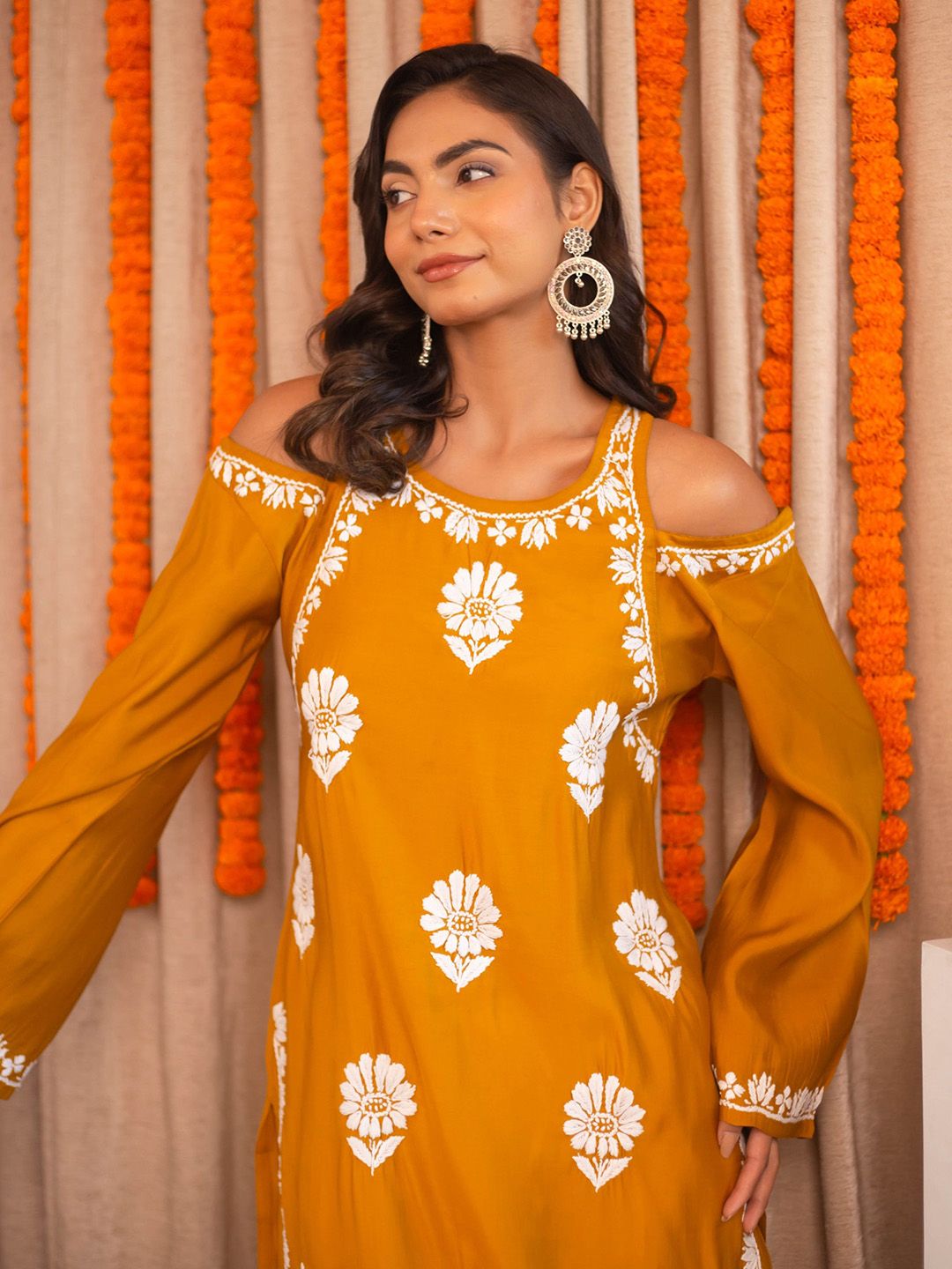 House of Kari Women Chikankari Muslin Kurta