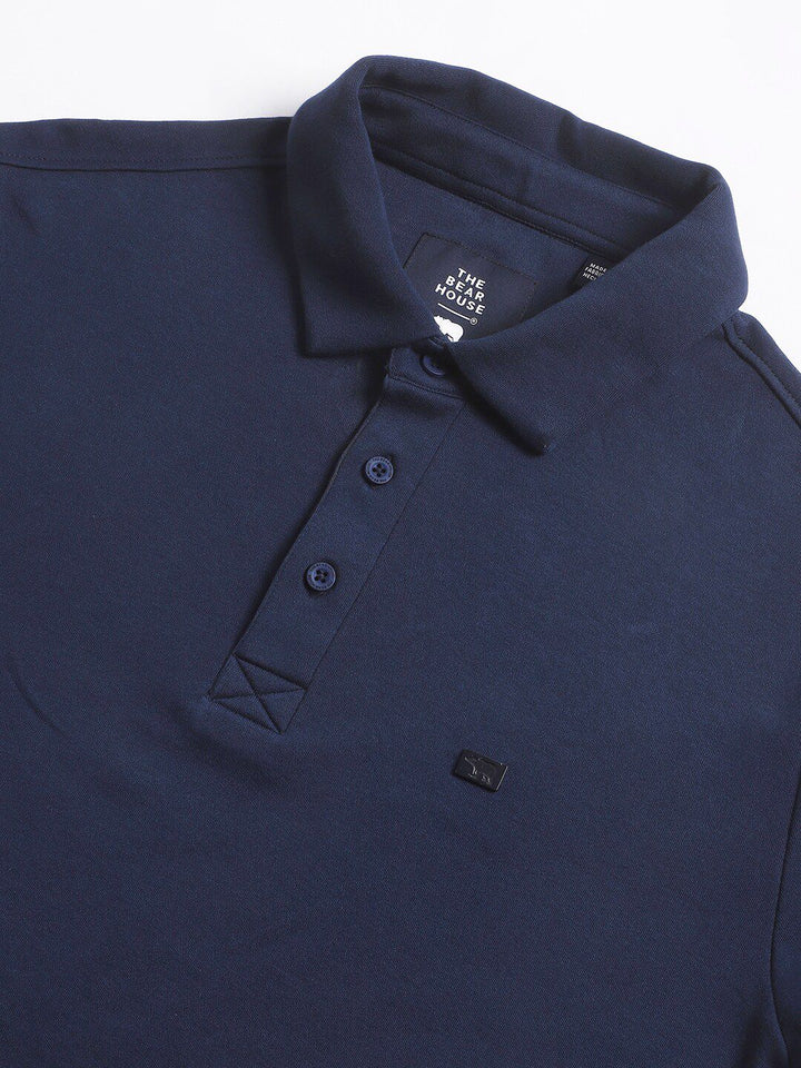 THE BEAR HOUSE Polo Collar Slim Fit Pure Cotton T-shirt