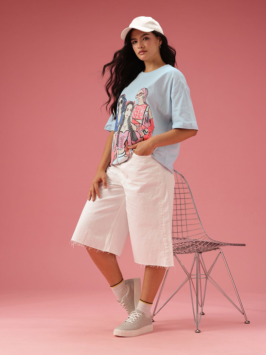 DressBerry Relaxed Fit Graphic Printed Pure Cotton T-shirt