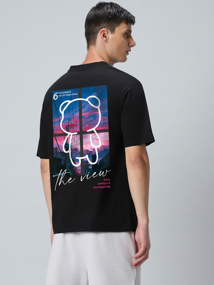 Bewakoof Graphic Printed Drop-Shoulder Sleeves Oversized Pure Cotton T-shirt