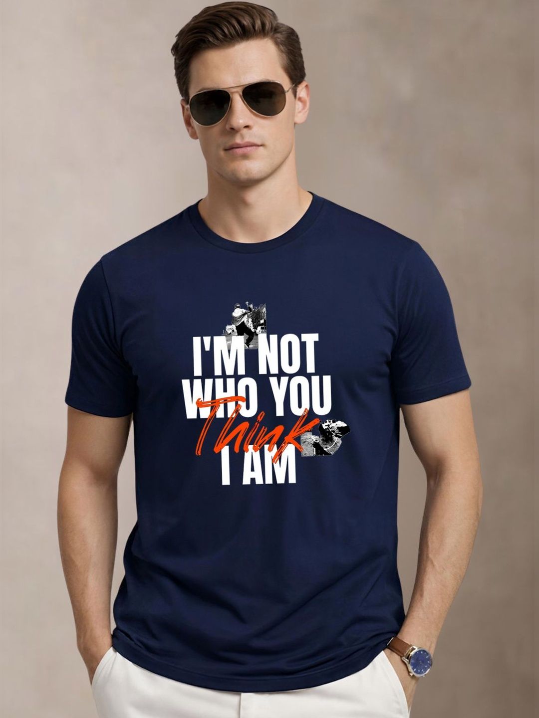 ADRO Men Typography Printed T-shirt