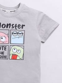 Happy Faces Boys Pure Cotton Typography & Graphic Printed T-shirt