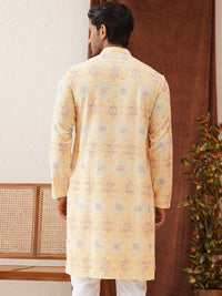 Jompers Men Geometric Embroidered Sequinned Kurta