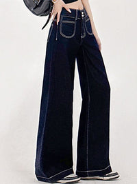 DressBerry Women Wide Leg High-Rise Jeans