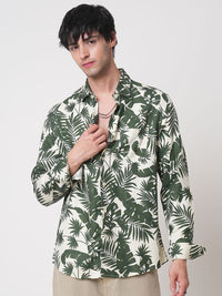 VASTRADO Men Classic Slim Fit Floral Opaque Printed Casual Shirt