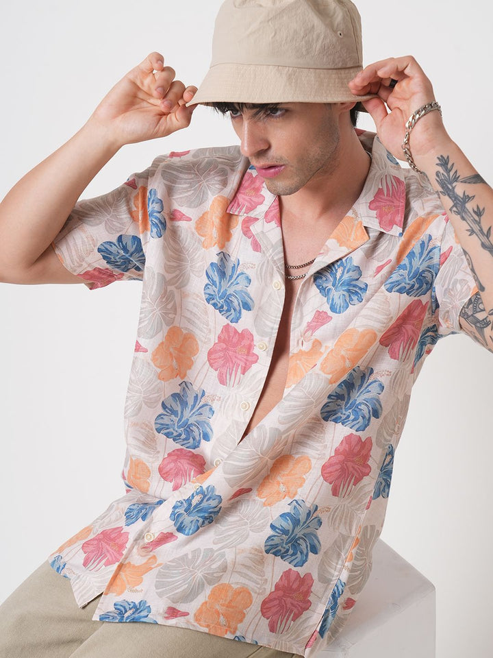 VASTRADO Men Classic Floral Opaque Printed Casual Shirt