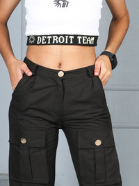 Cutiekins Girls Mid-Rise Easy Wash Cargos Trousers