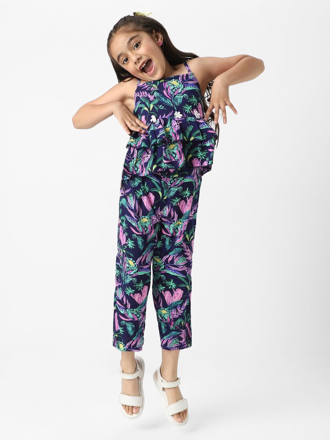 Nauti Nati Girls Printed Top with Palazzos