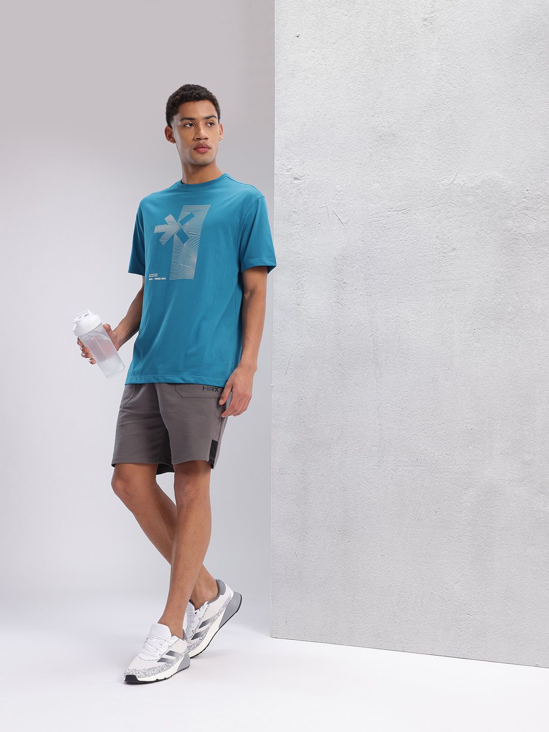 HRX by Hrithik Roshan Brand Logo Print Training T-shirt