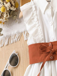 YK Girls Fit & Flare Ruffles Dress