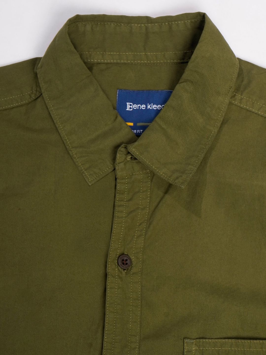 Bene Kleed Spread Collar Pure Cotton Shirt