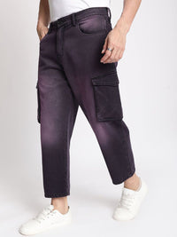 Bene Kleed Men Losse Fit Cropped Tinted Cargo Jeans