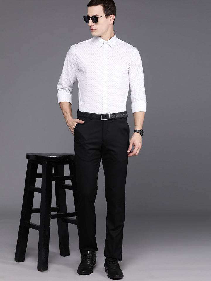 Raymond Men Pure Cotton Micro Ditsy Slim Fit Formal Shirt