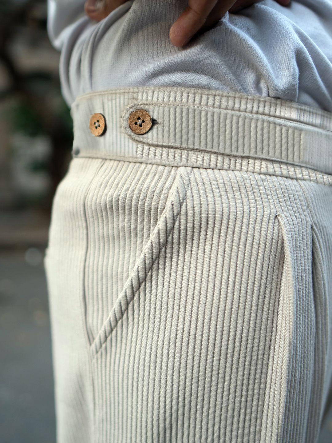 Powerlook Men Striped Regular Fit Corduroy Pant