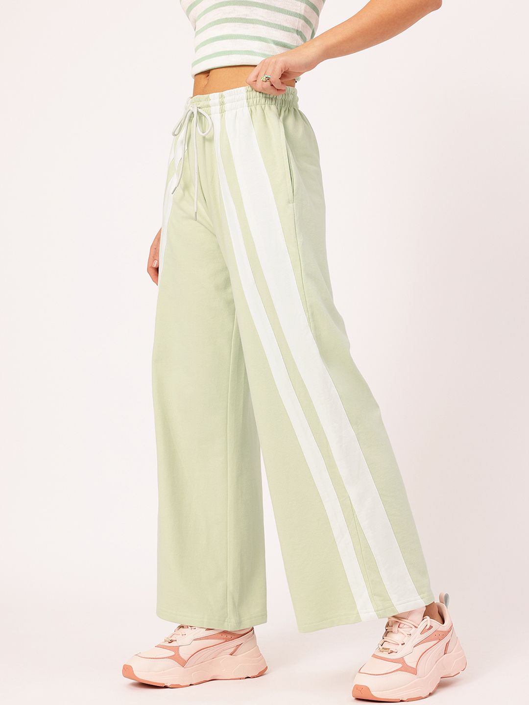 DressBerry Women Side Striped Track Pants