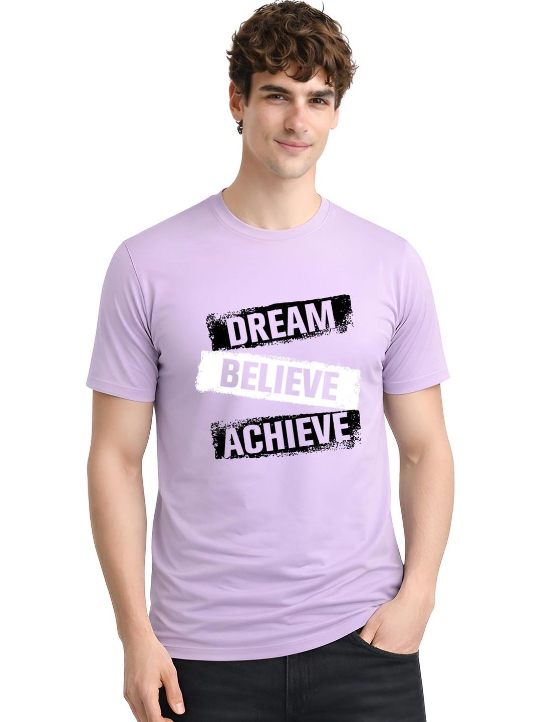 ADRO Men Typography Printed T-shirt