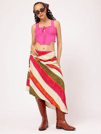 DressBerry Y2K Vibe Tie-Up Corset Style Crop Top