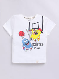 Happy Faces Boys Graphic Print Pure Cotton T-shirt
