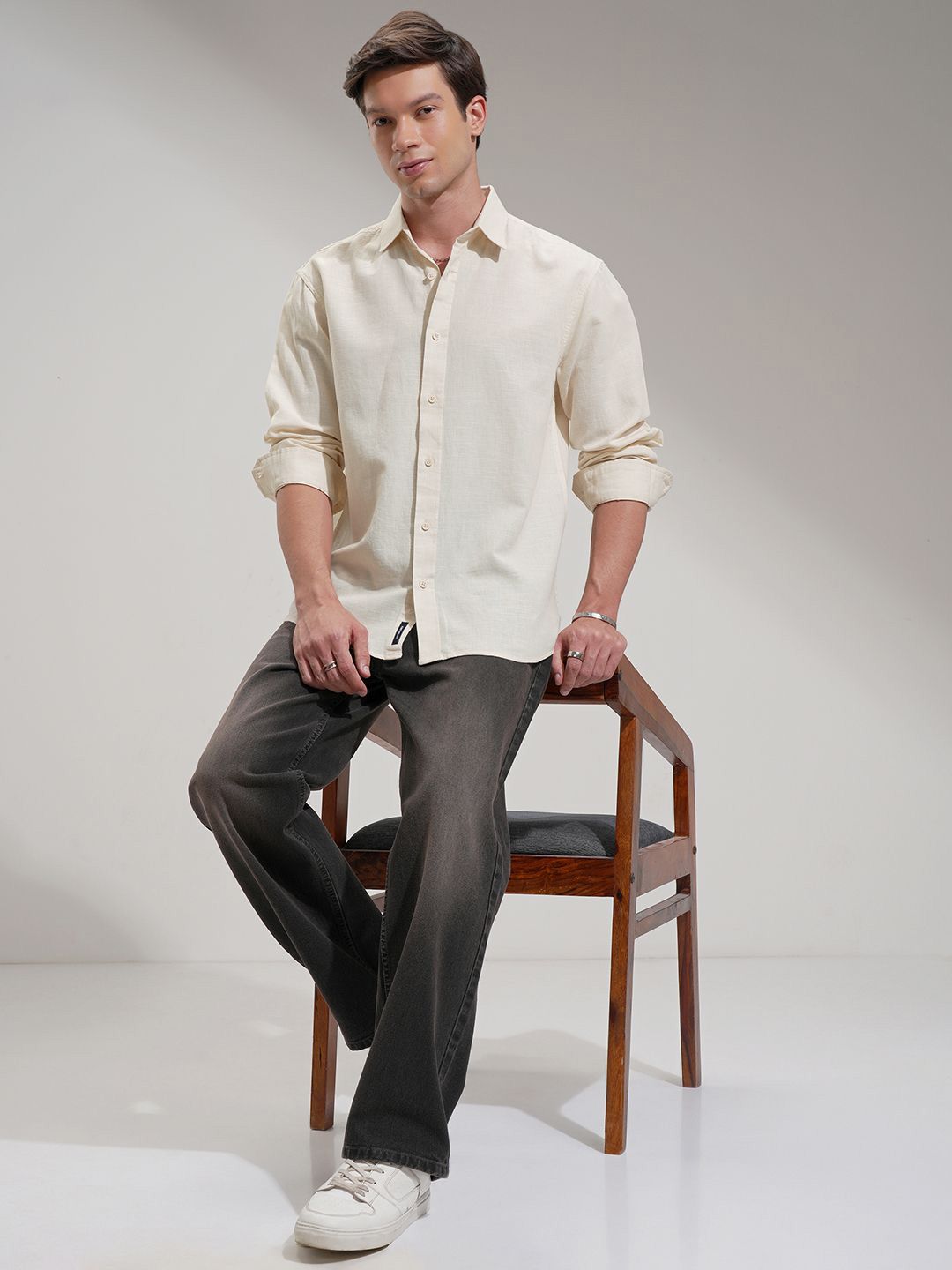 Highlander Men Cotton Linen Casual Shirt