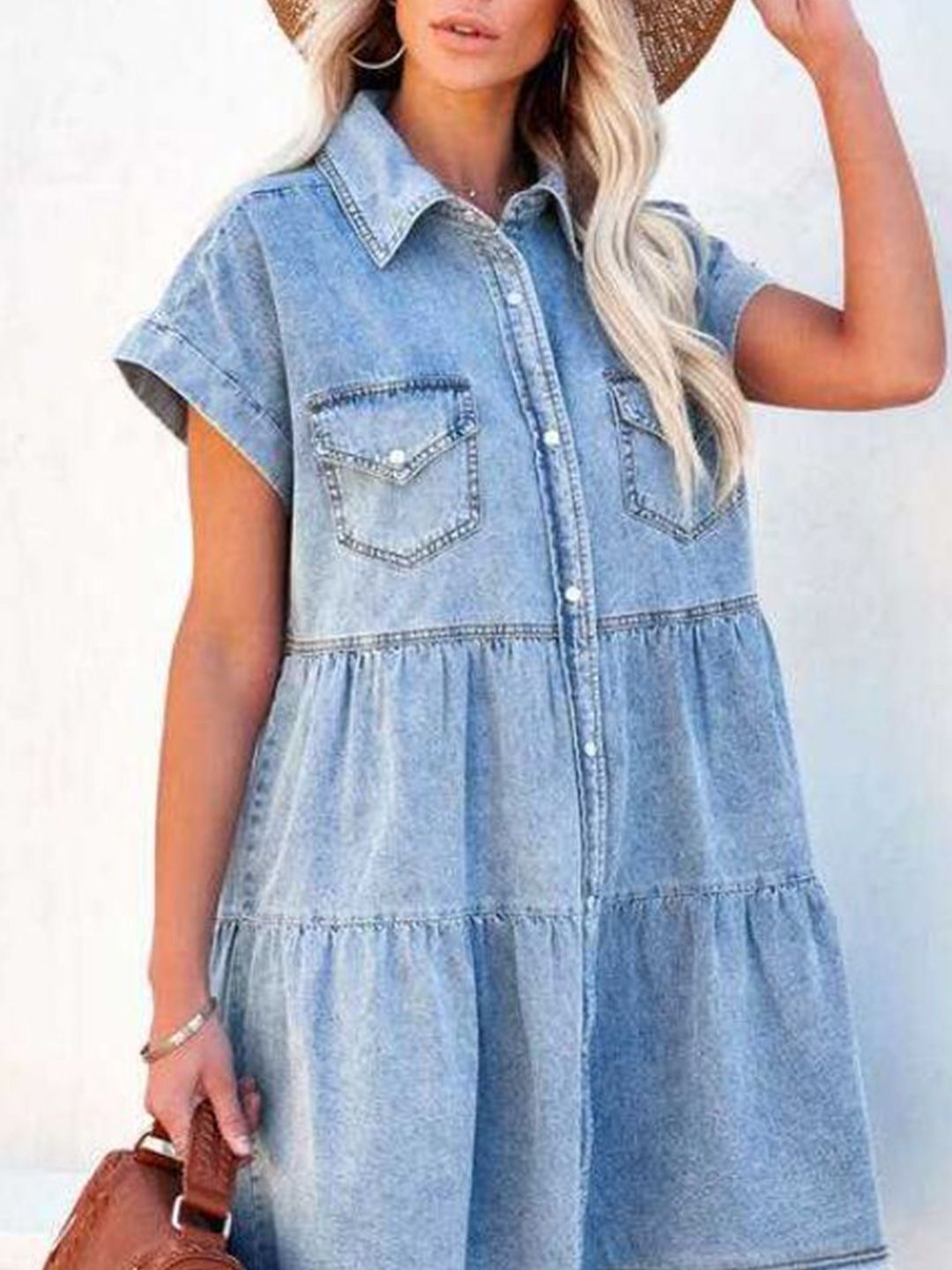 all about you Women Denim A-Line Dress