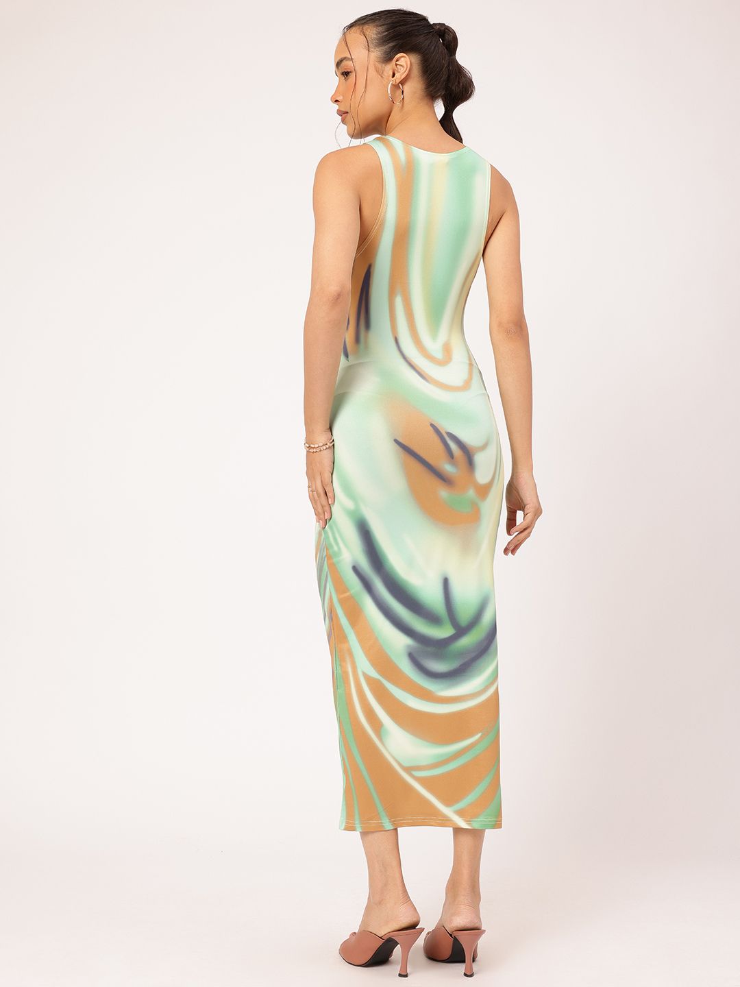 DressBerry Abstract Printed Midi Sheath Dress