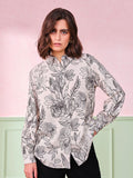 AND Floral Print Shirt Style Top