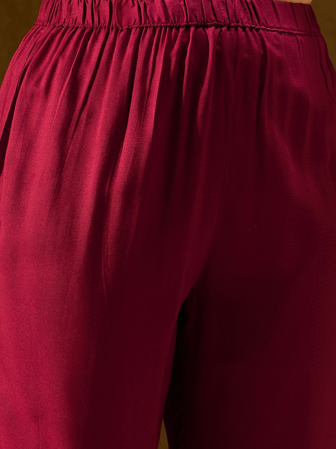 Indo Era Ethnic Motifs Embroidered Zari A-Line Kurta With Trousers & Dupatta