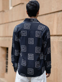 Powerlook Geometric Printed Long Sleeves Shirt