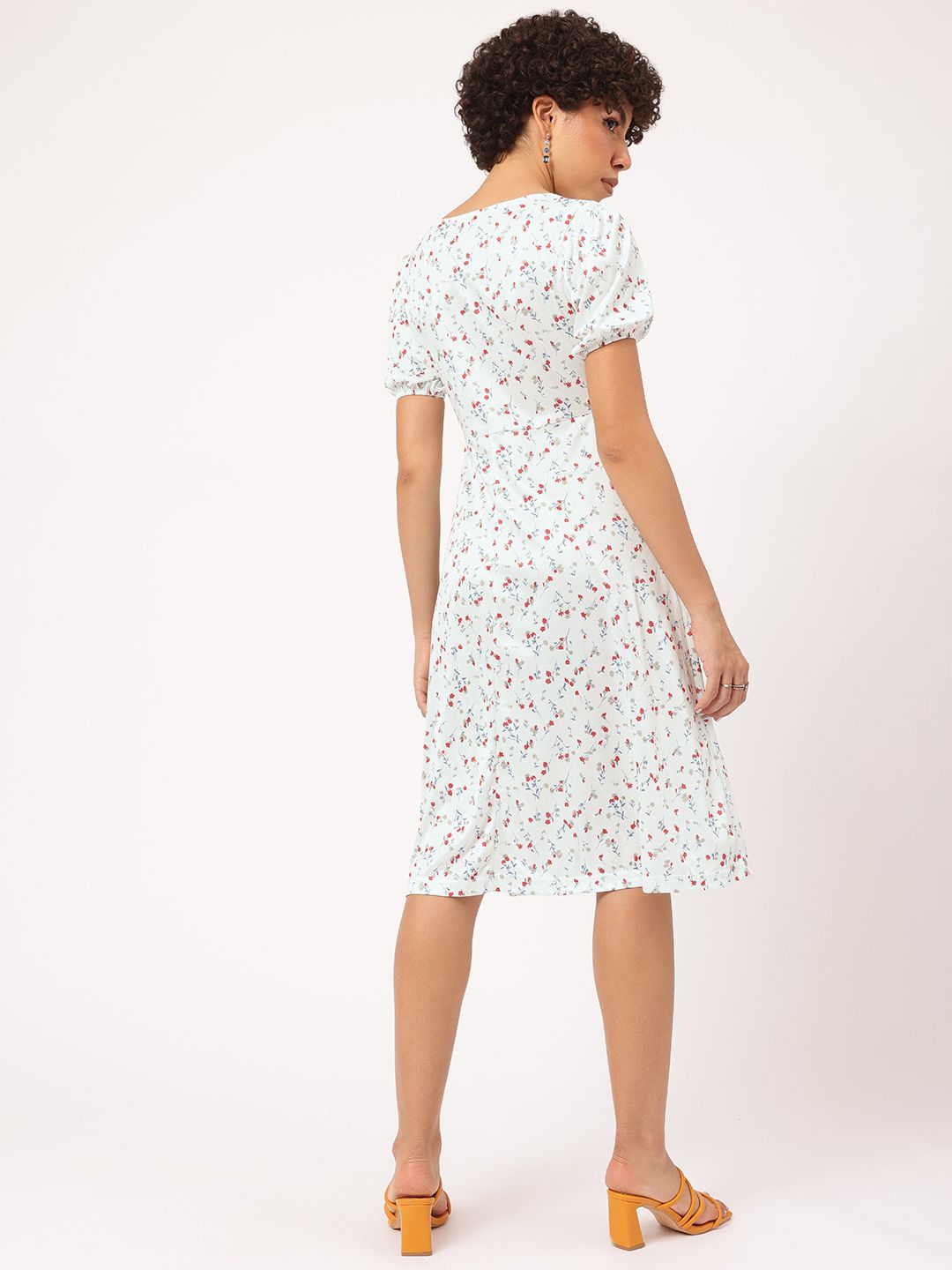 DressBerry Spring Blossom Floral Empire Midi Dress