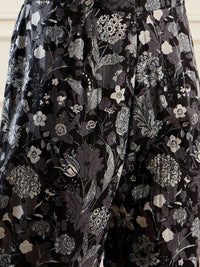 Indo Era Floral Printed Notched Neck Pure Cotton Straight Tunic With Trouser
