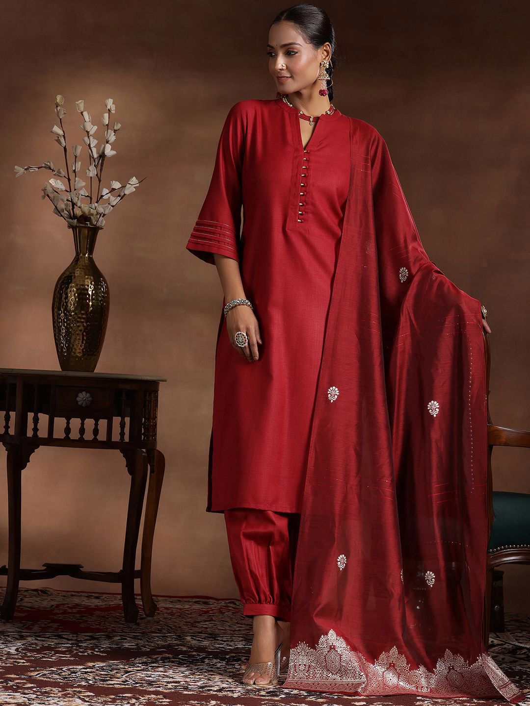 Libas Straight Kurta with Salwar & Dupatta