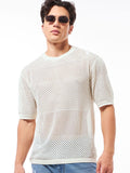 Bewakoof Pure Cotton Gardenia Regular Fit Flatknit T-shirt