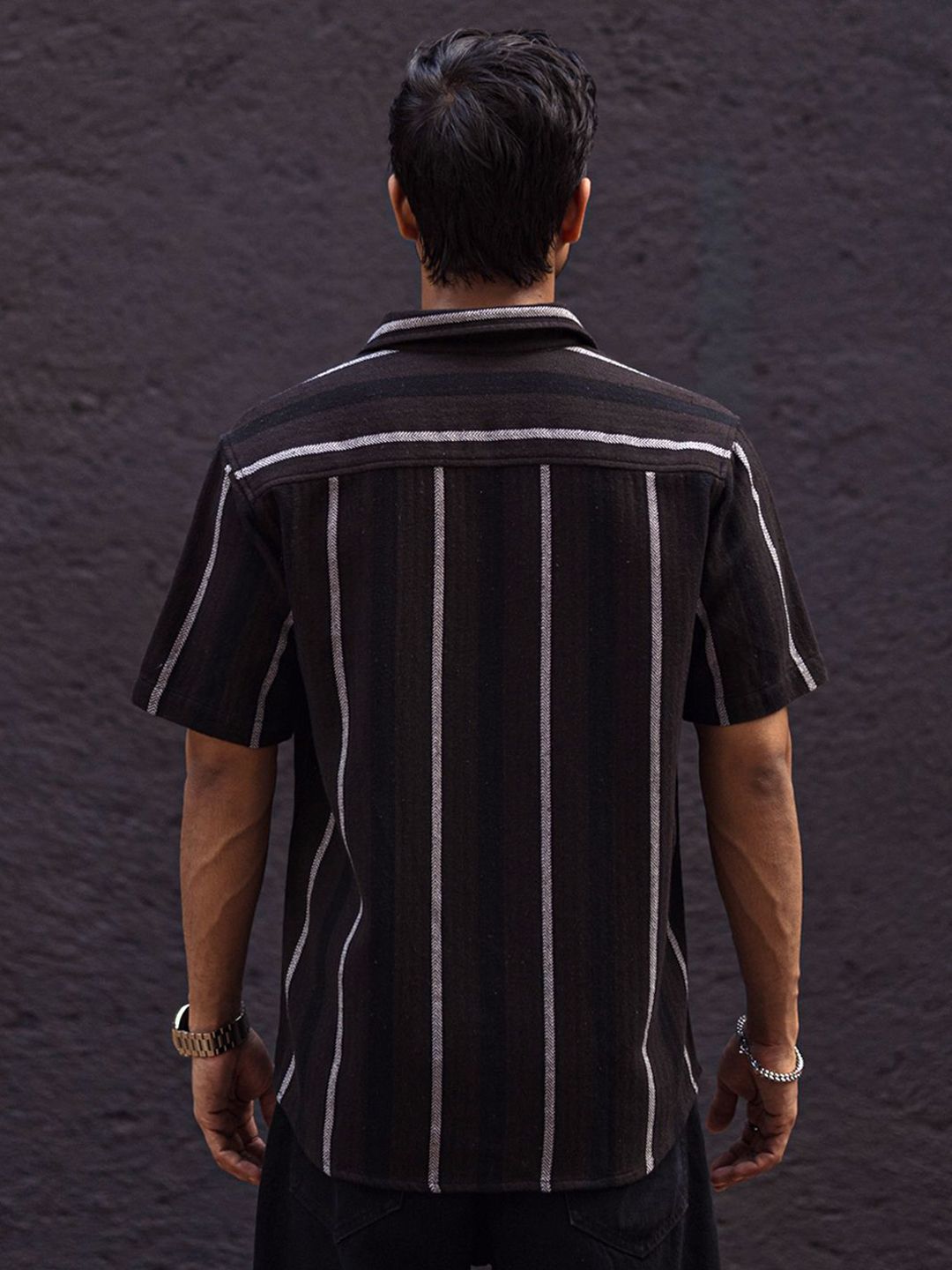 Powerlook Men Vertical Stripes Opaque Casual Shirt