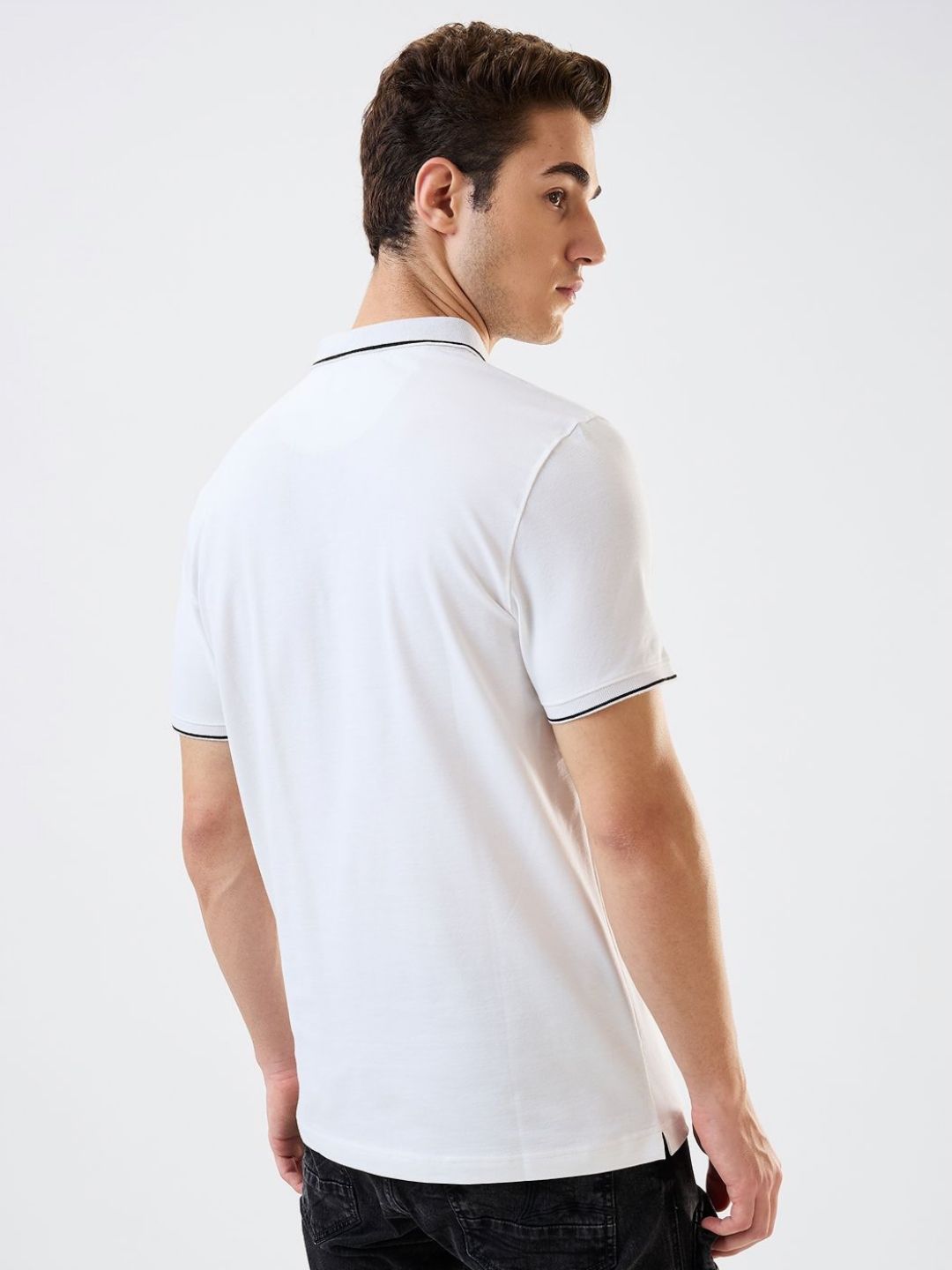 SPYKAR Men Solid Polo Collar Cotton Slim Fit T-shirt