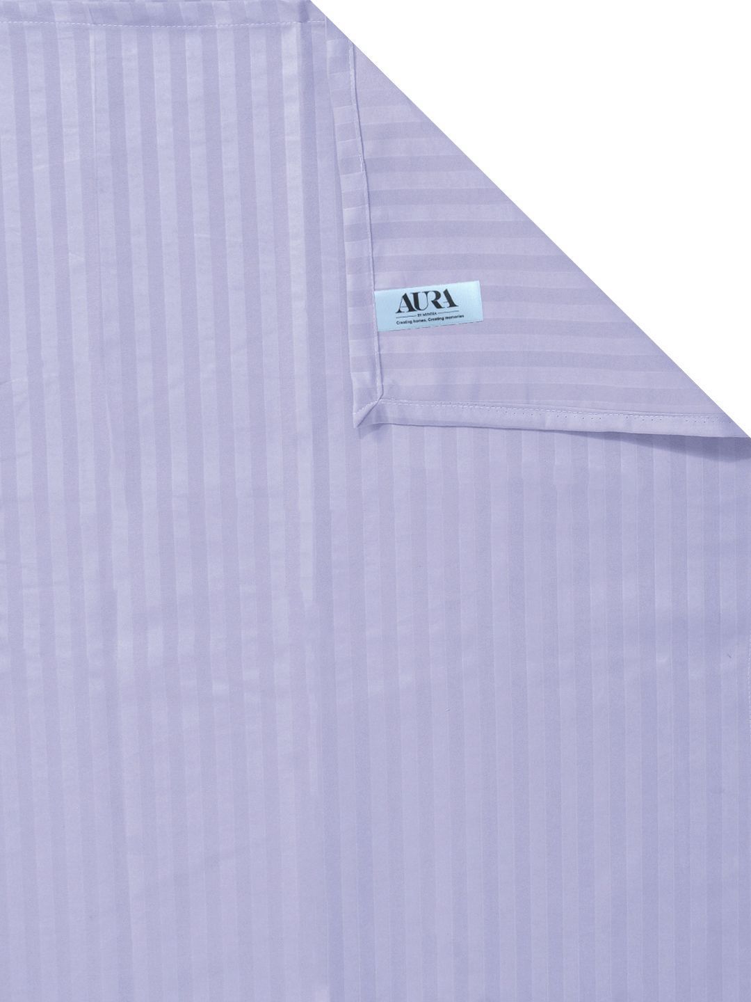 Aura Lavender Striped 300 TC Single Bedsheet Set 2.25 m x 1.5 m