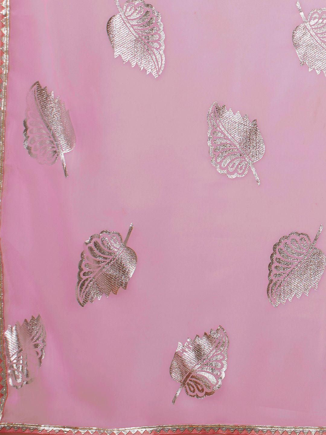 KALINI Pink Pure Georgette Embellished Sarees