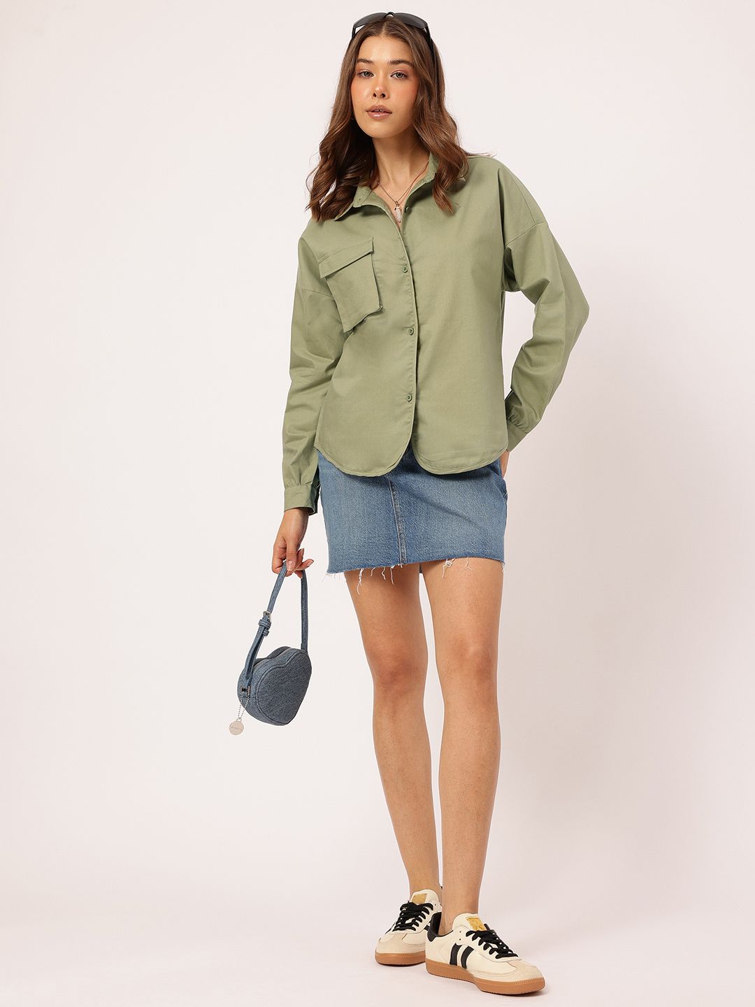 DressBerry Army Chic Chest Pocket Detail Shirt