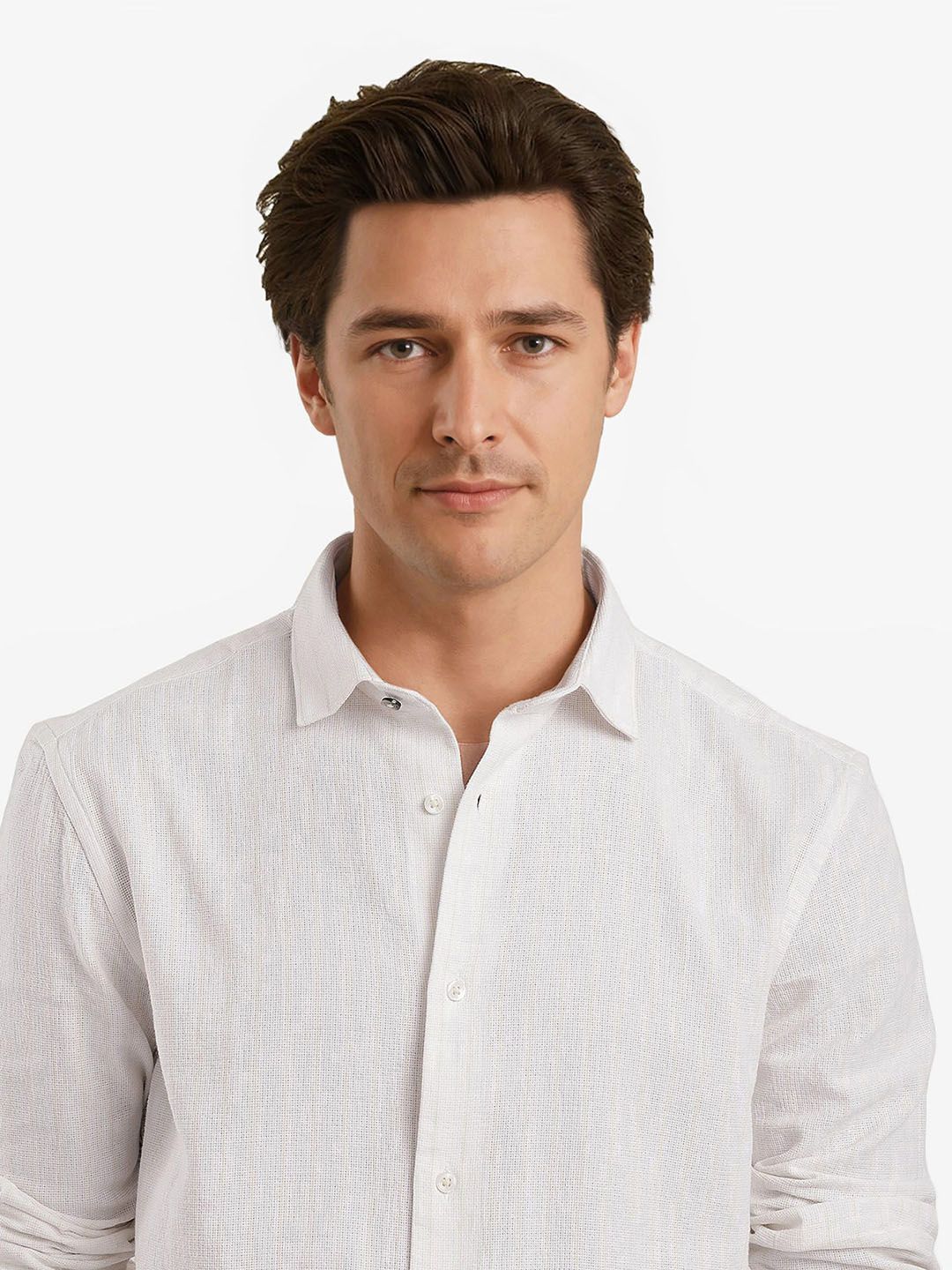 RARE RABBIT Men Comfort Spread Collar Textured Casual Shirt