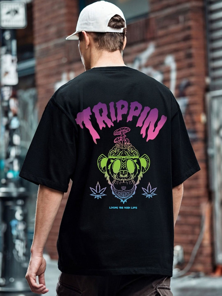 Bewakoof Typography Printed Oversized Pure Cotton T-shirt