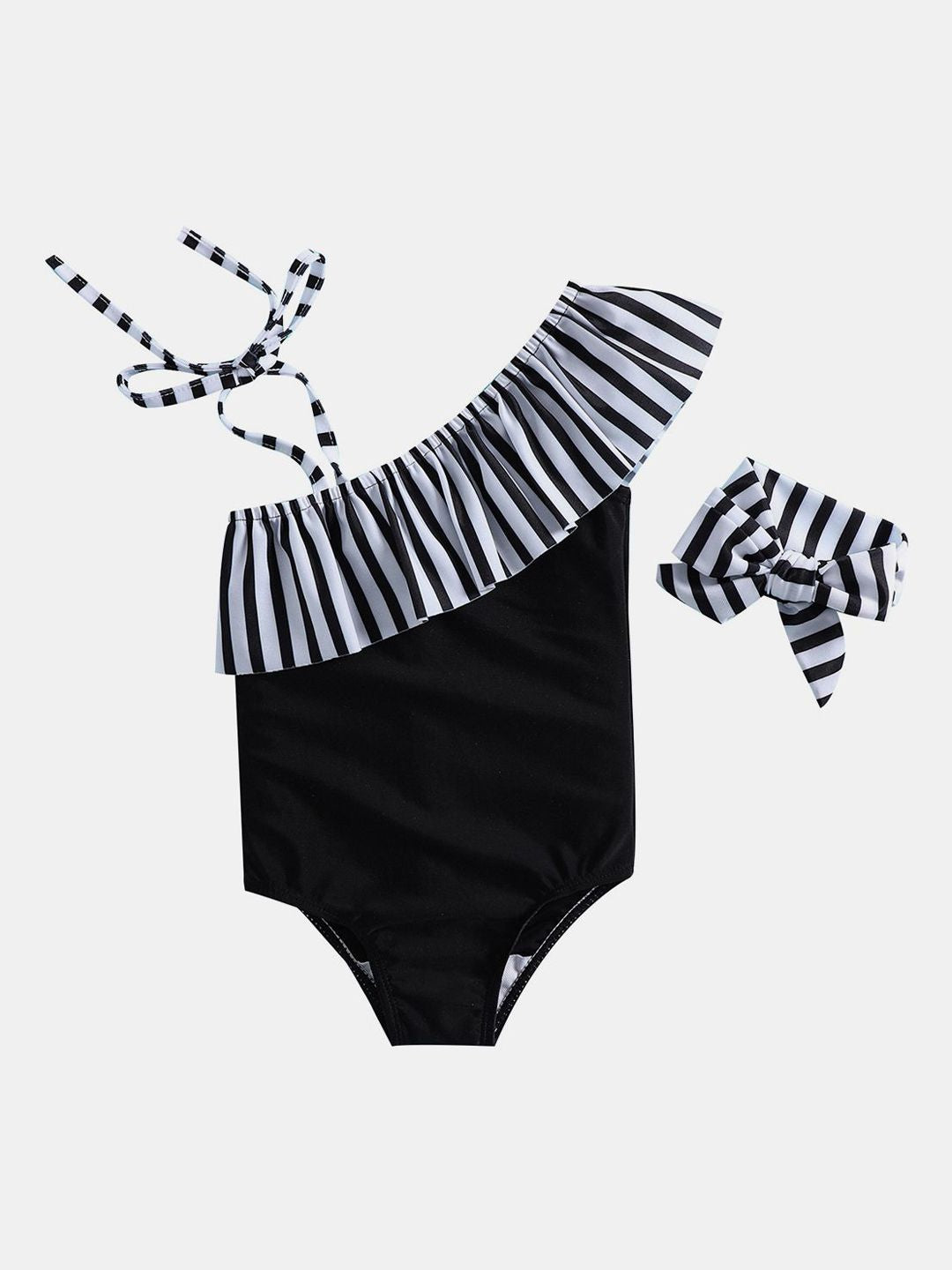 YK Girls One Shoulder Neck Bodysuit