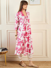 Indo Era Floral Printed Anarkali Kurta