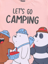 Happy Faces Boys We Bare Bears Printed Pure Cotton T-shirt