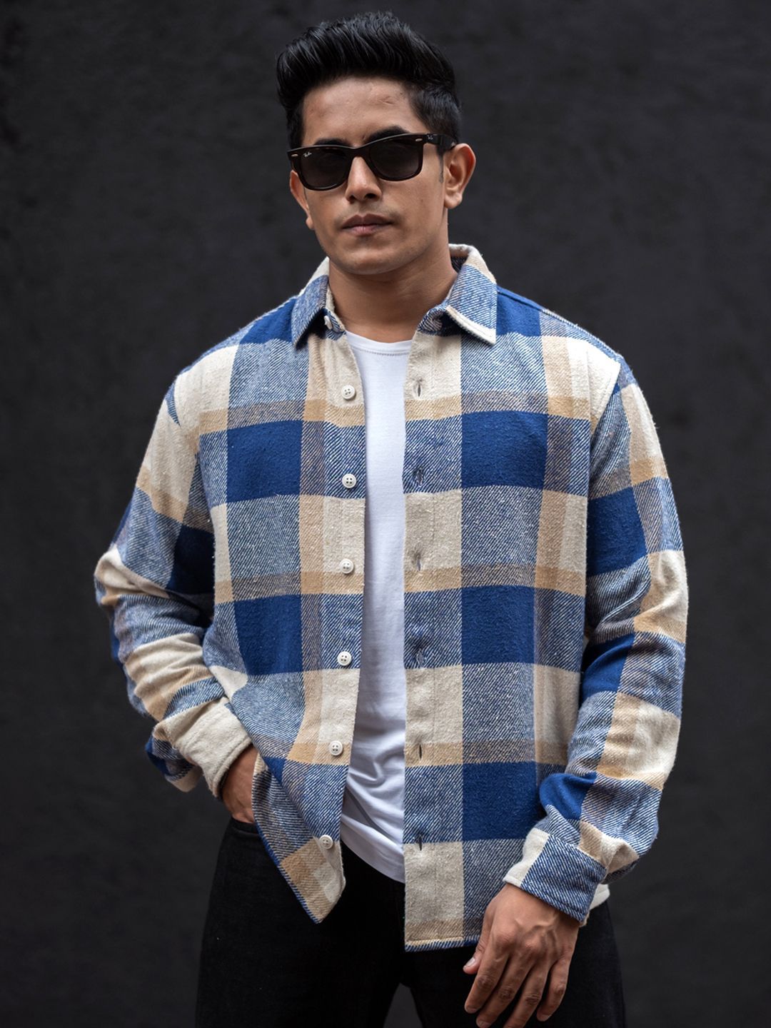 Powerlook Men Buffalo Checks Opaque Checked Casual Shirt