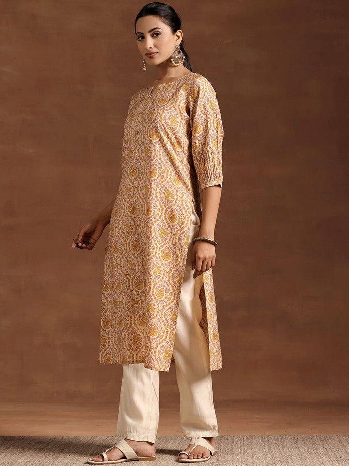 Libas Floral Printed Straight Kurta