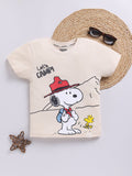 Happy Faces Boys Snoopy Print Pure Cotton T-shirt